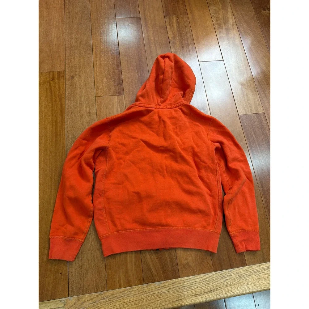 Polo Ralph Lauren Hoodie Mens Orange Full Zip Fleece Pony Logo‎ Medium